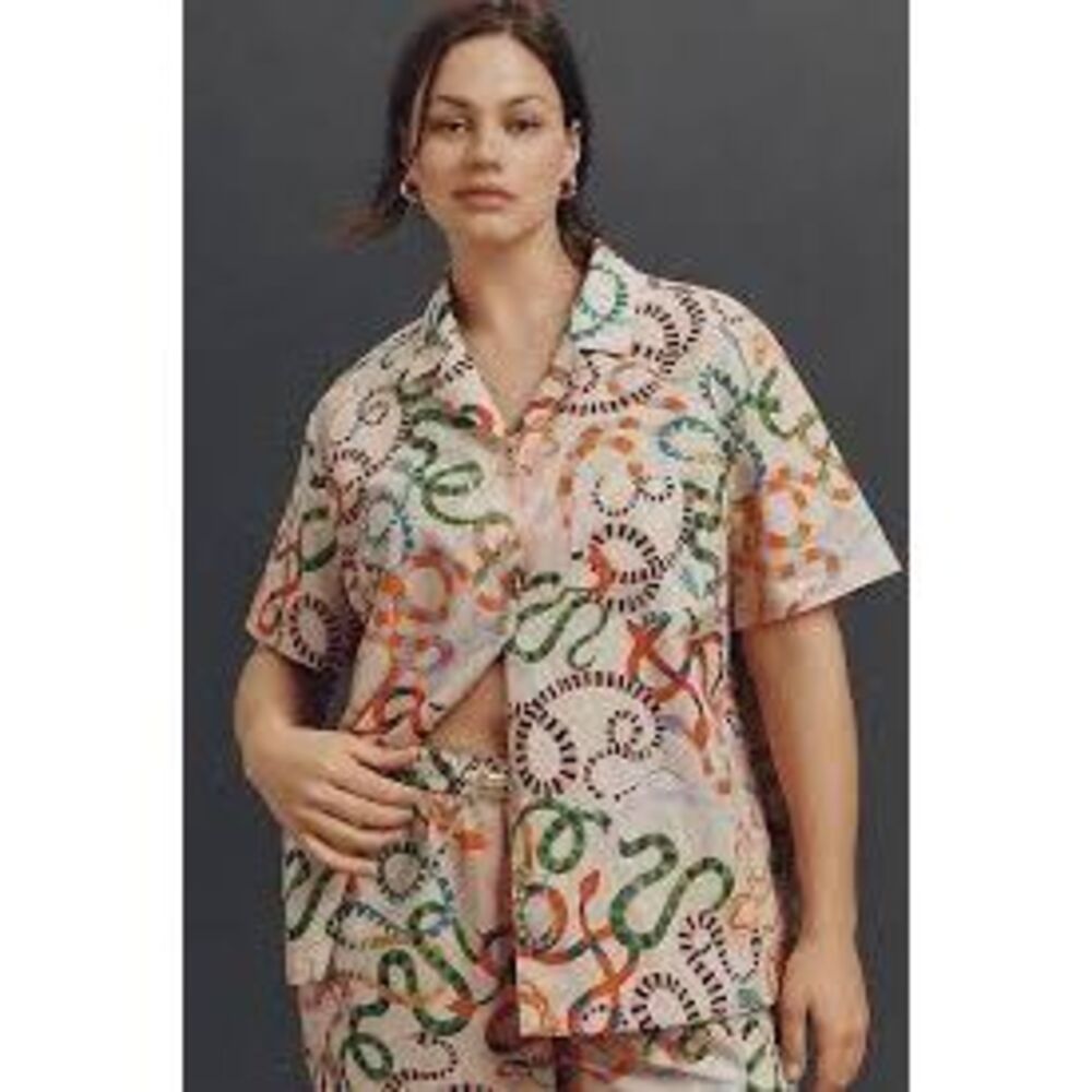 ANTHROPOLOGIE  Rachel Antonoff Len Cotton James Shirt Top